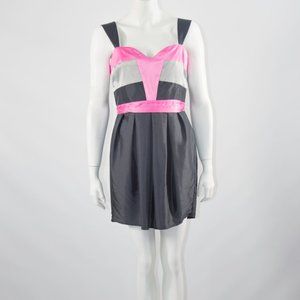 LIPSY London Colorblock Dress Coctail Sz 14 Medium New
